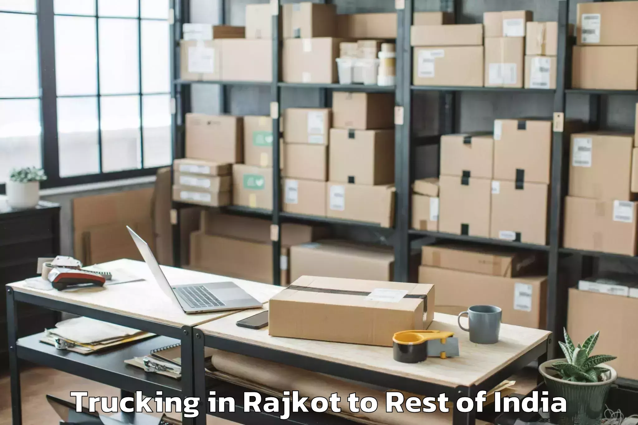 Leading Rajkot to Ramban Trucking Provider